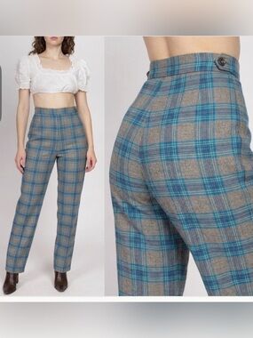 Vintage Handmade Plaid Trousers